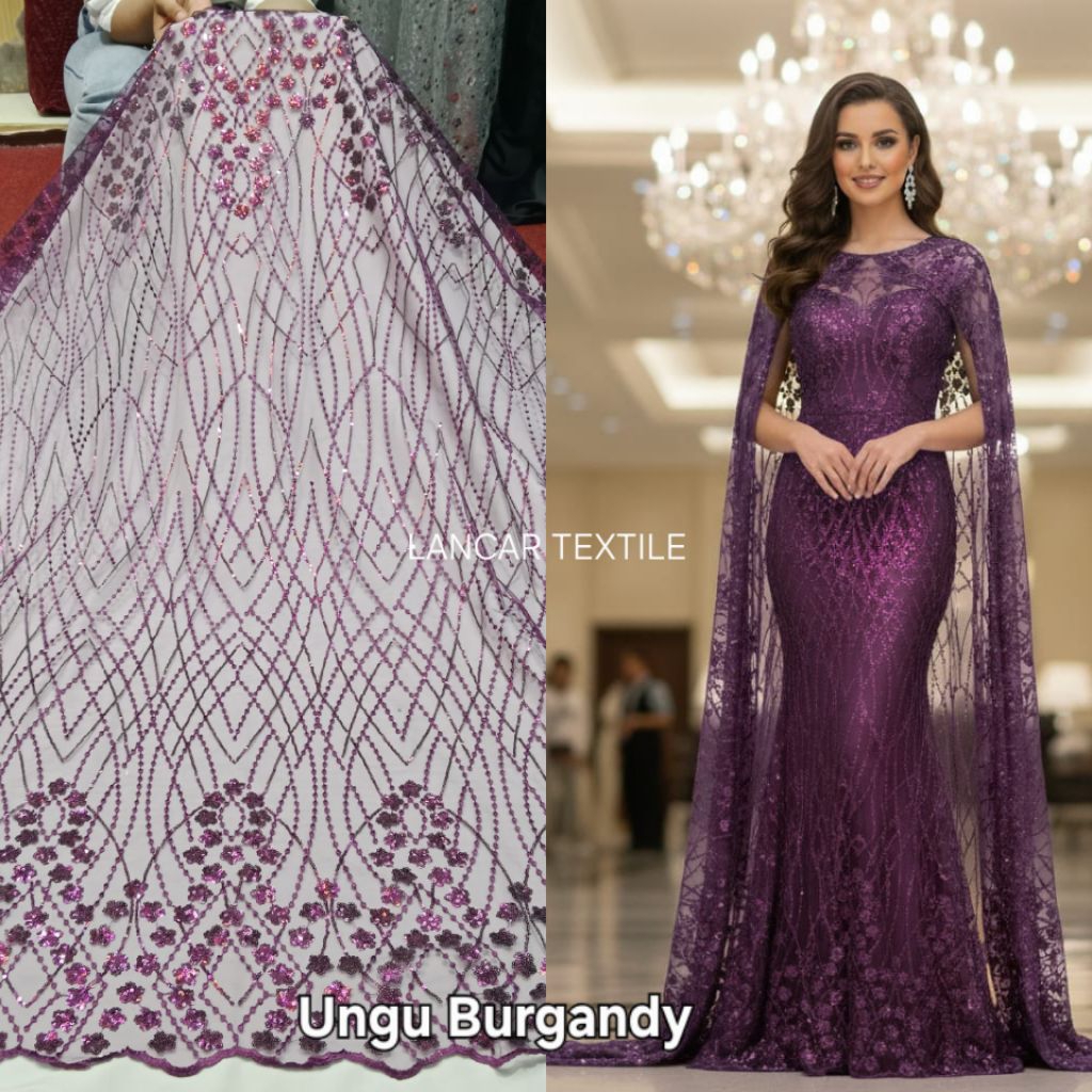 Kain tile payet spaingle korea / Kain tile payet spaingle mewah