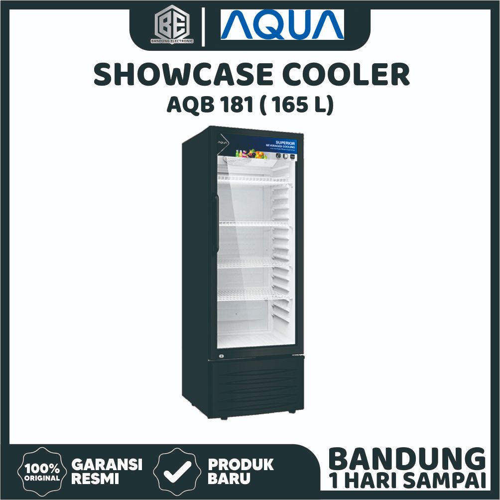 Showcase Aqua AQB 181 Kapasitas 165 Liter 4 Rak Garansi Resmi