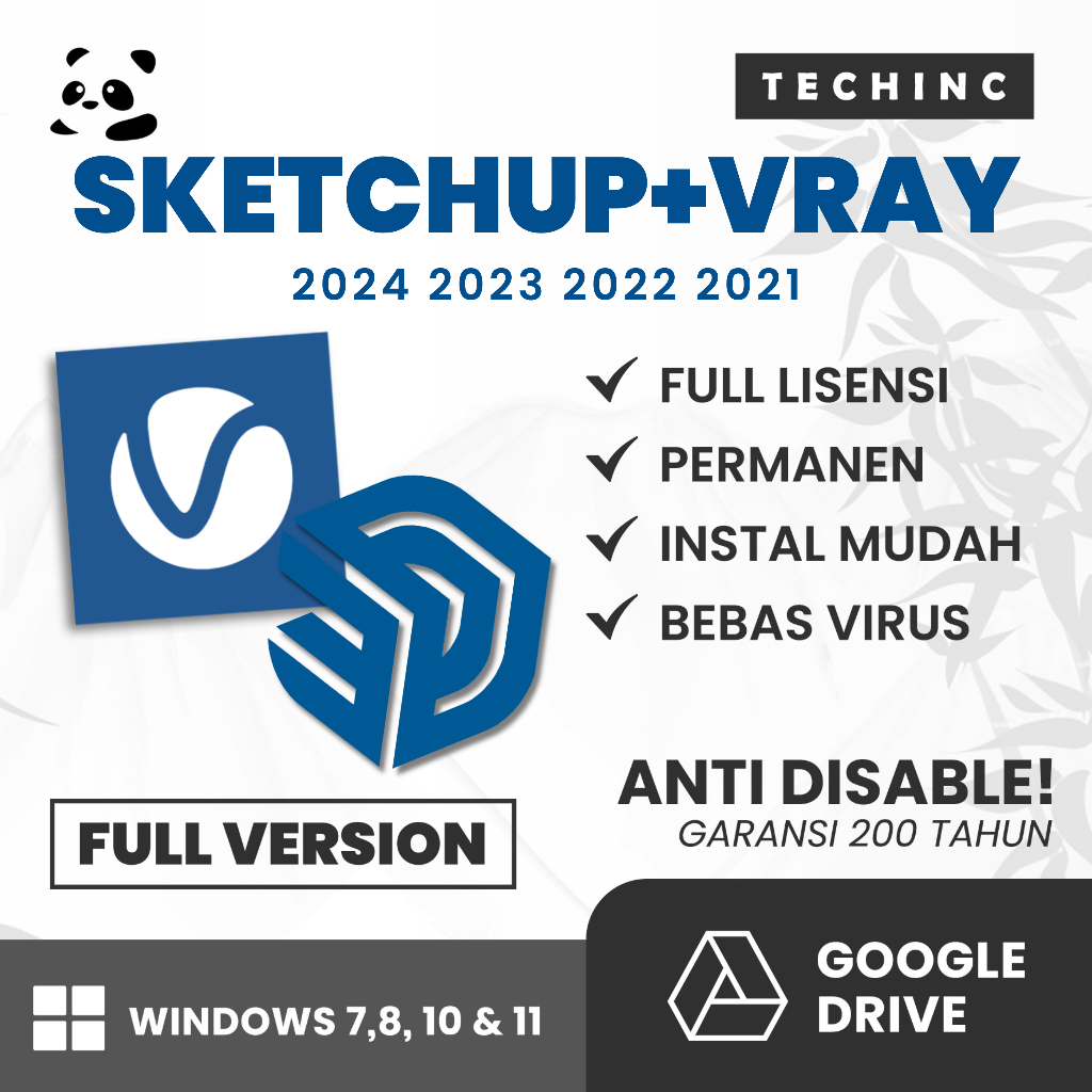 Sketchup + Vray Full Version 2024 2023 2022 2021 Windows