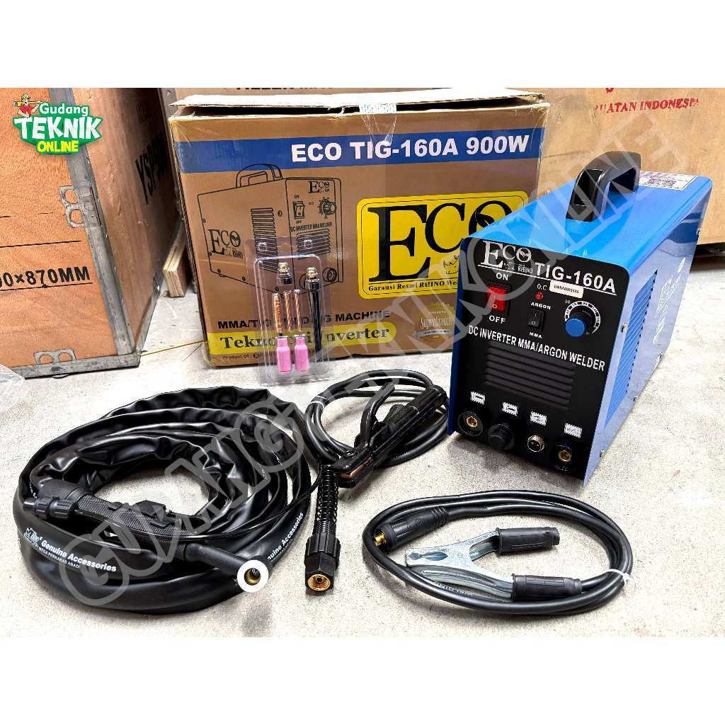 RHINO RHINO ECO TIG160A Mesin Las Argon RHINO ECO TIG-160A 900Watt / Mesin Las Listrik TIG 160A Traf