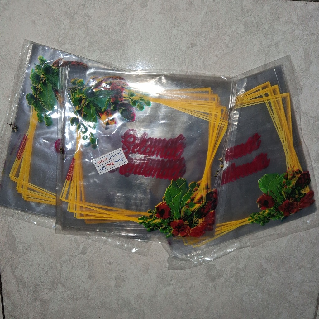 [ISI 50] PLASTIK SAMIR 18 × 18 / SAMIR BENING 20×20/PENUTUP NASI KOTAK /OPP SELAMAT MAKAN/MENIKMATI
