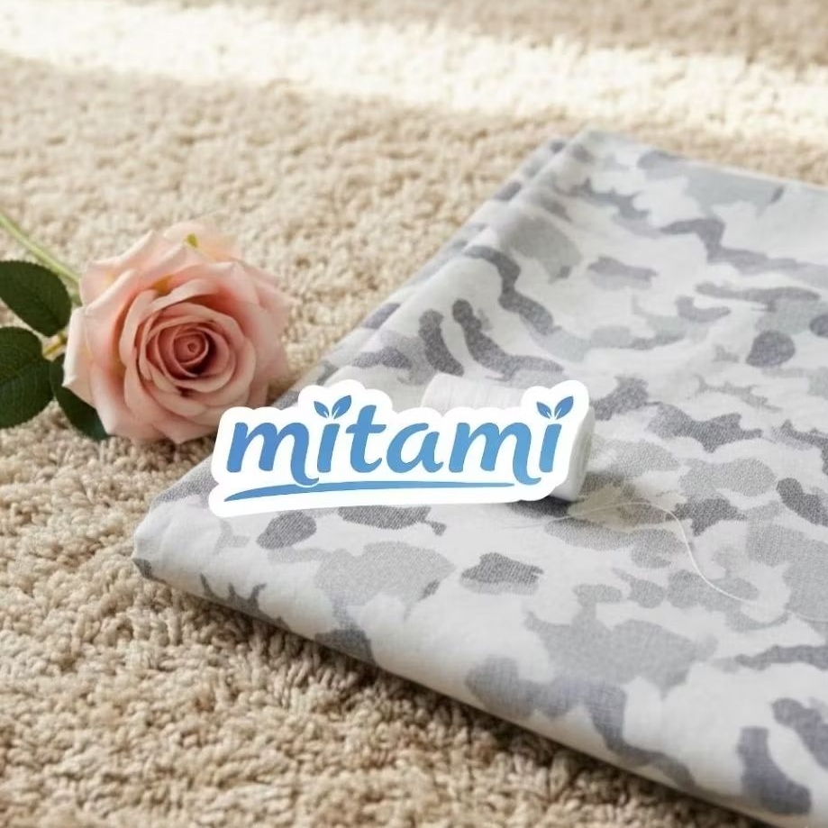 Kain Pure Linen Motif Abstrak Abu - Kain Meteran Premium Untuk Kemeja, Dress, outer (Harga Kain Per 