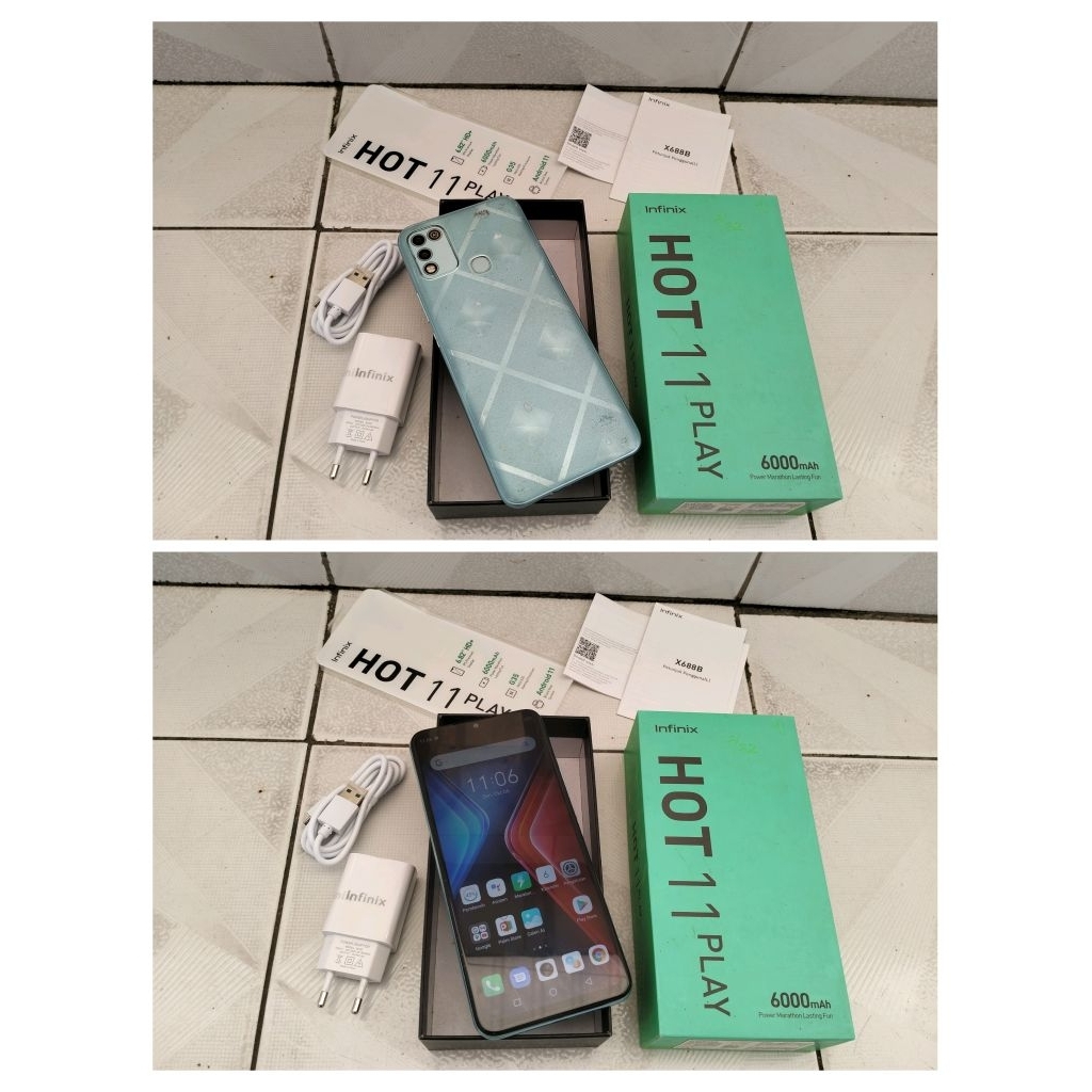 HP SECOND INFINIX HOT 11 PLAY RAM 3/32GB FULLSET