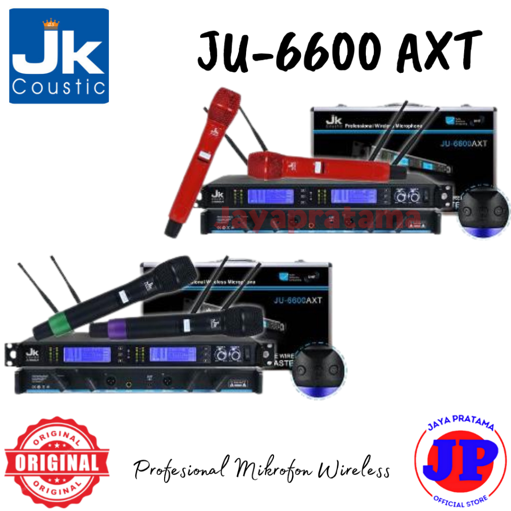 JK Coustic JU6600AXT Professional Microphone Wireless JU-6600 AXT