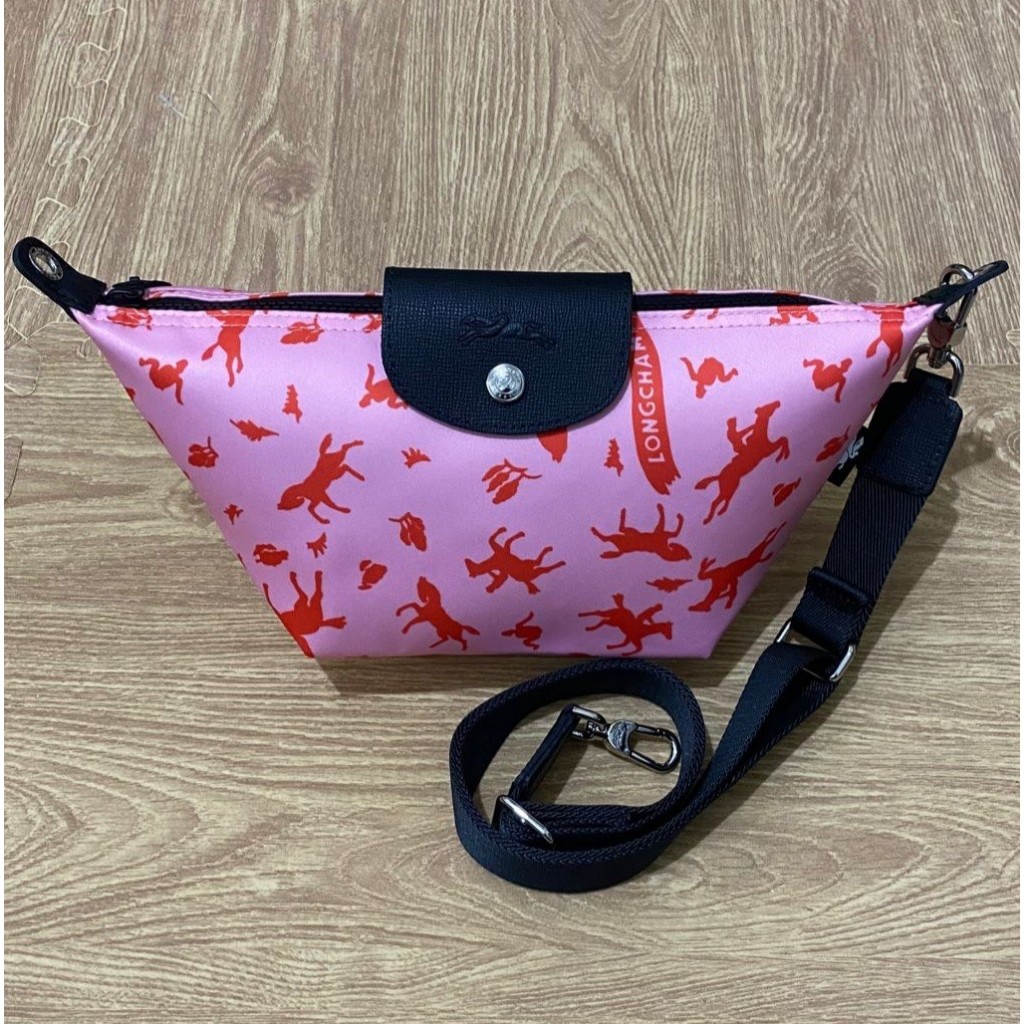 LC LE PLIAGE HORSE PINK CROSSBODY