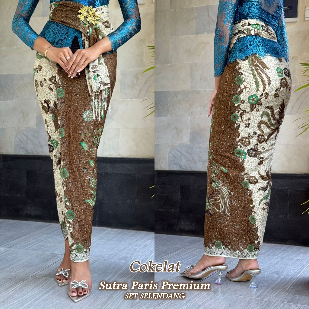 Kamen Sutra Paris Premium Motif Batik BaliATBM/ Kamen Sutra Paris/ Sutra Paris Set Selendang Terbaru
