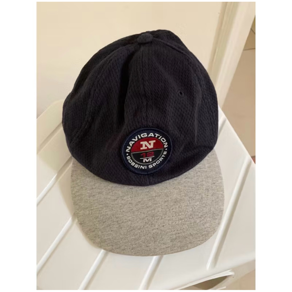 Bossini black grey cap hat topi unisex bossini