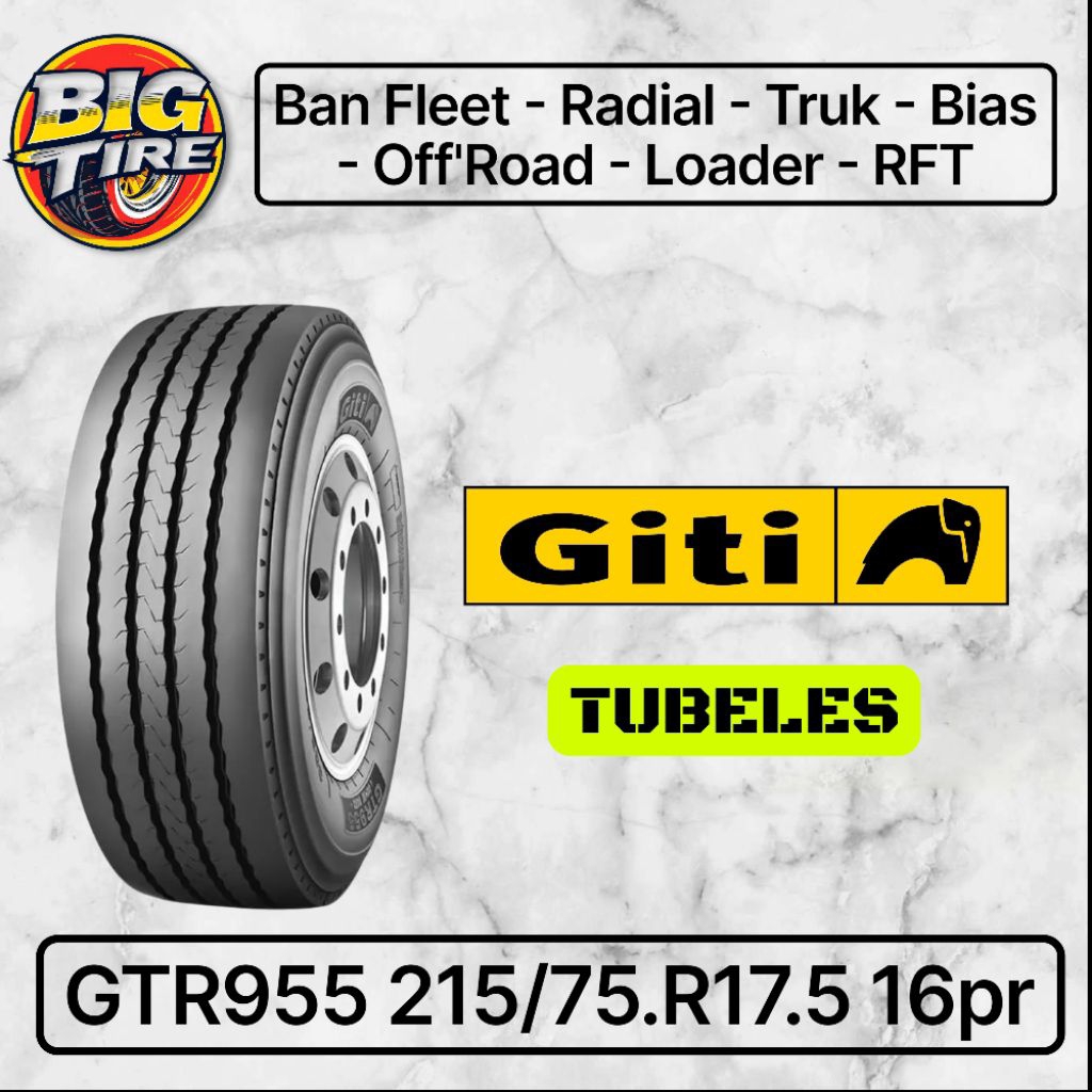 Ban Truk TUBELESS GITI GTR955 215/75.R17.5 16pr