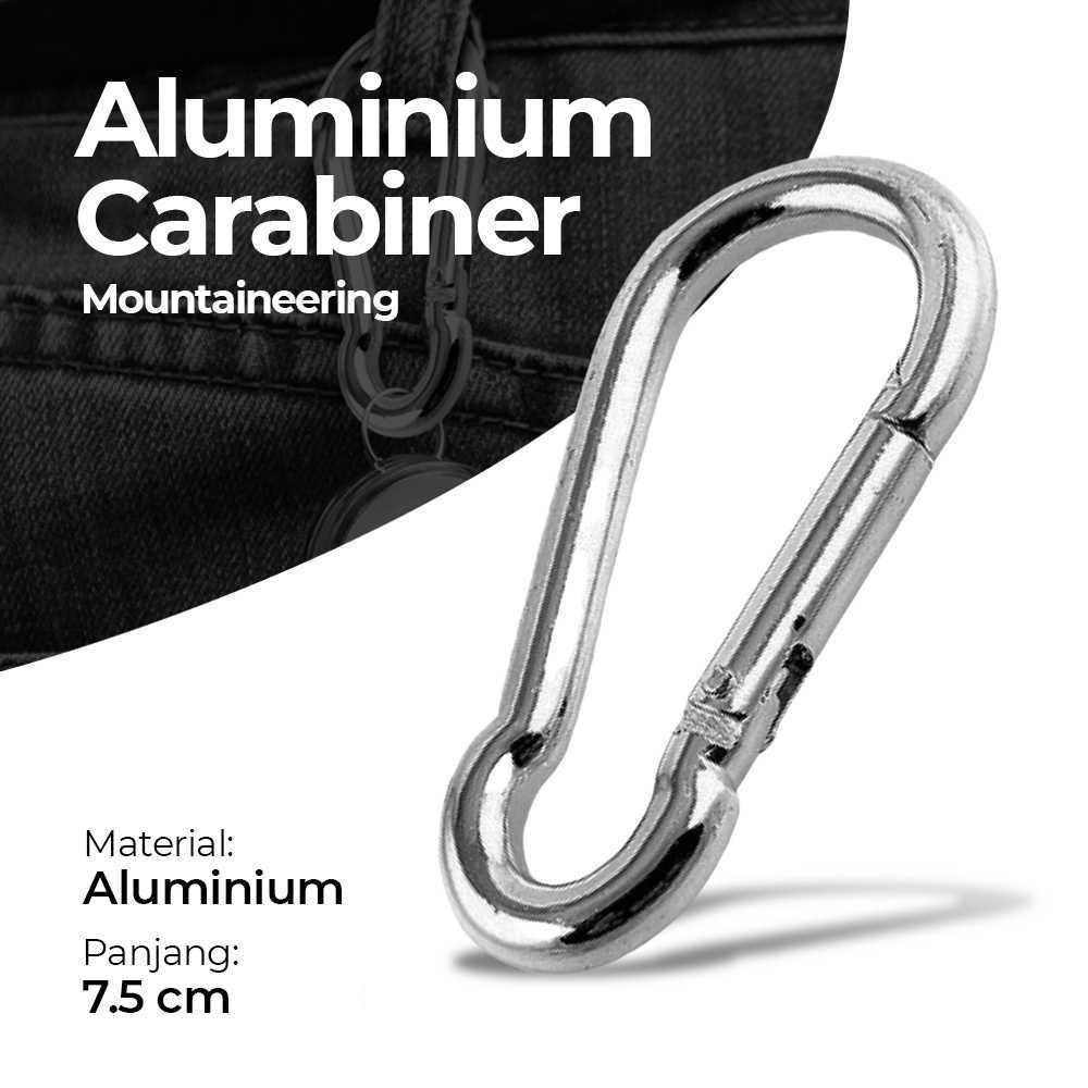 Carabiner Gantungan Kunci Barang Aluminium Snap Hook