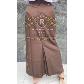 ROK SPAN BELAH BELAKANG REMPEL KERJA SEKOLAH SMP SMA COKLAT PRAMUKA TERLARIS