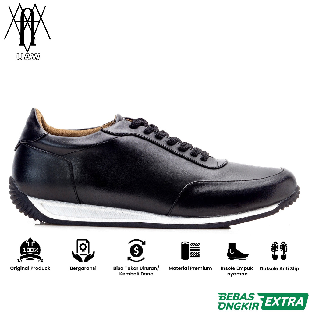 REYL MAN x RP ORIGINAL - Sepatu ReylMan Faster Black White | Terbaru Sepatu Pria Sporty Sneakers Ori