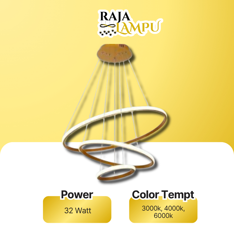 Lampu Gantung LED Kamar 31013 Gold / Ruang Tamu/Dapur Aesthetic/ Lampu Hias / Lampu Hias Gantung / L