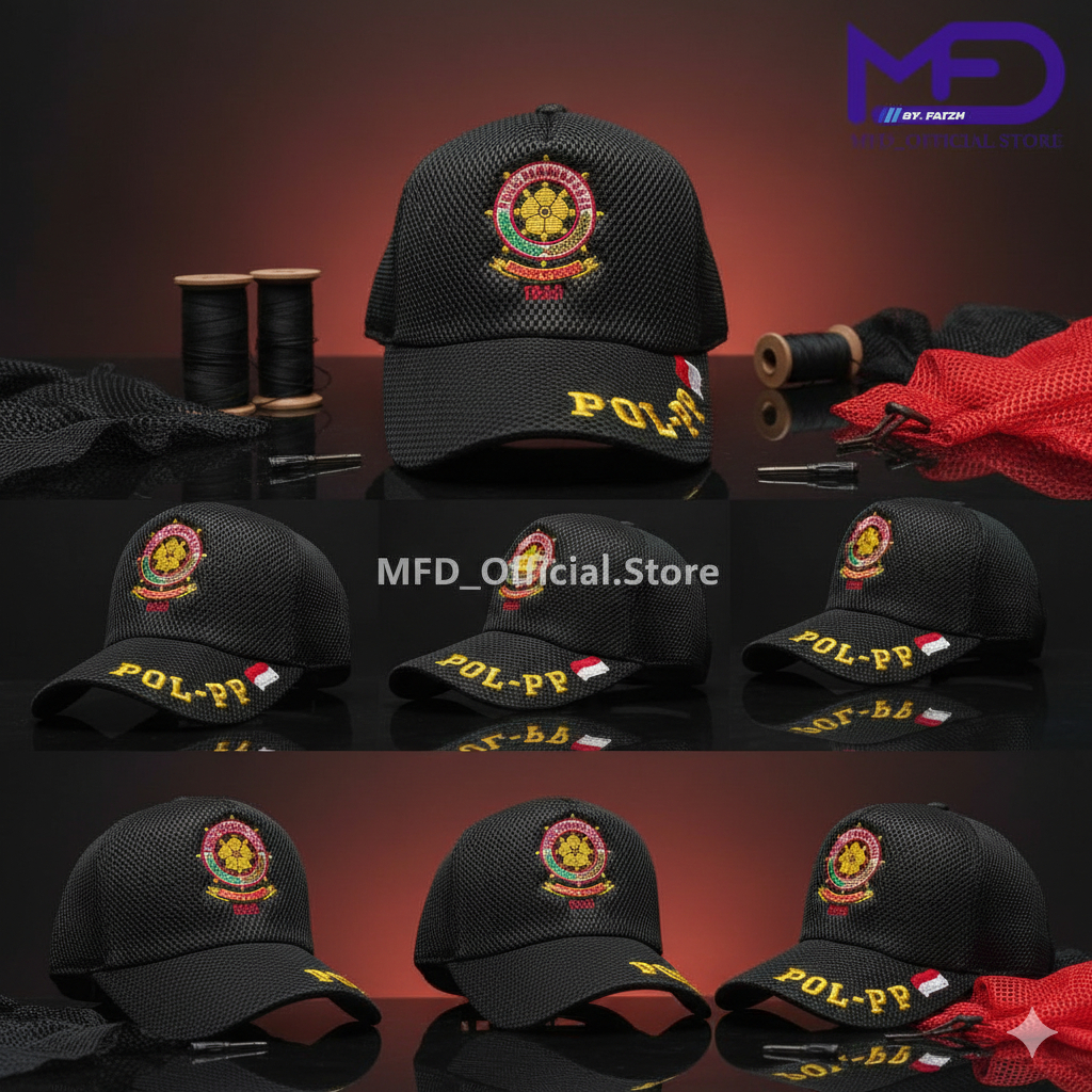 MFD Topi Polpp Satpol Pp Warna Hitam Mess