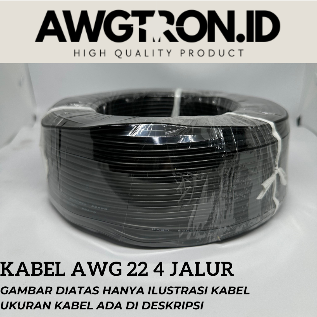 KABEL AWG 22 4 JALUR (5 MM) 100 METER
