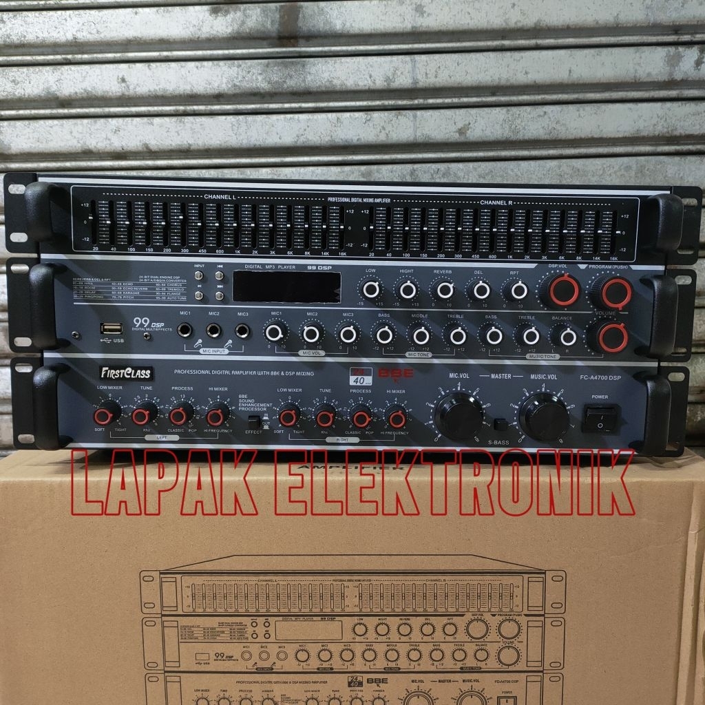 Power Amplifier Firstclass FC A4700 Original FIRSTCLASS FCA 4700 DSP | LAPAK ELEKTRONIK