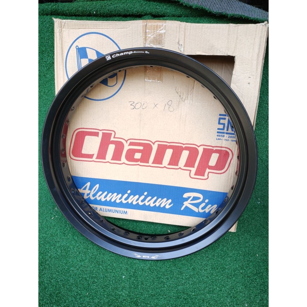 VELG CHAMP RING 18 300 VELG ALUMUNIUM 300 18 CHAMP WM KOTAK BLACK HITAM