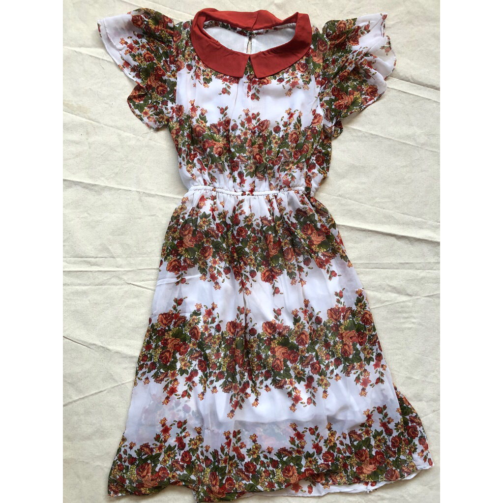 Preloved dress vintage motif floral