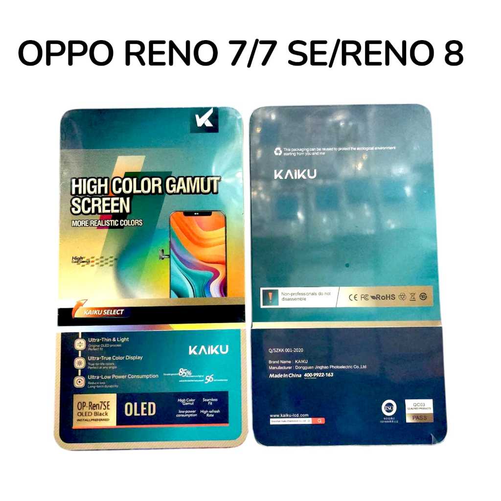 Lcd Oppo Reno 7 7Se Reno 8 OLED Fingger ON KAIKU