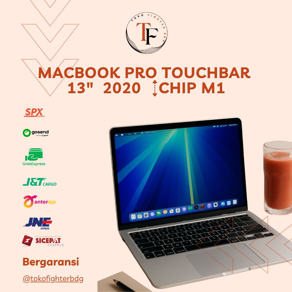 MACBOOK PRO 2020 TOUCHBAR CHIP M1 13 INCH RAM 8/16 SSD 256/512/1TB