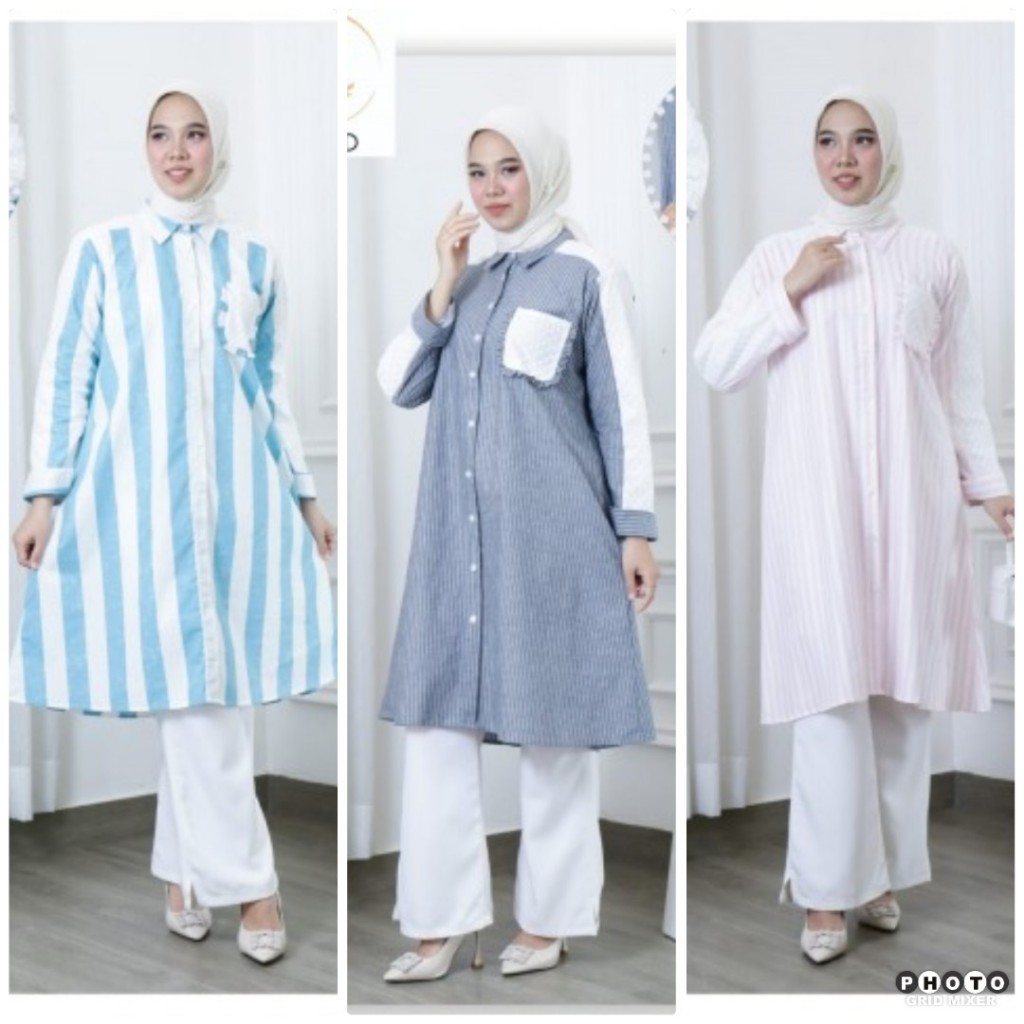 NEW LONG TUNIK SEMUT BAHAN KATUN BUSUI FRIENDLY