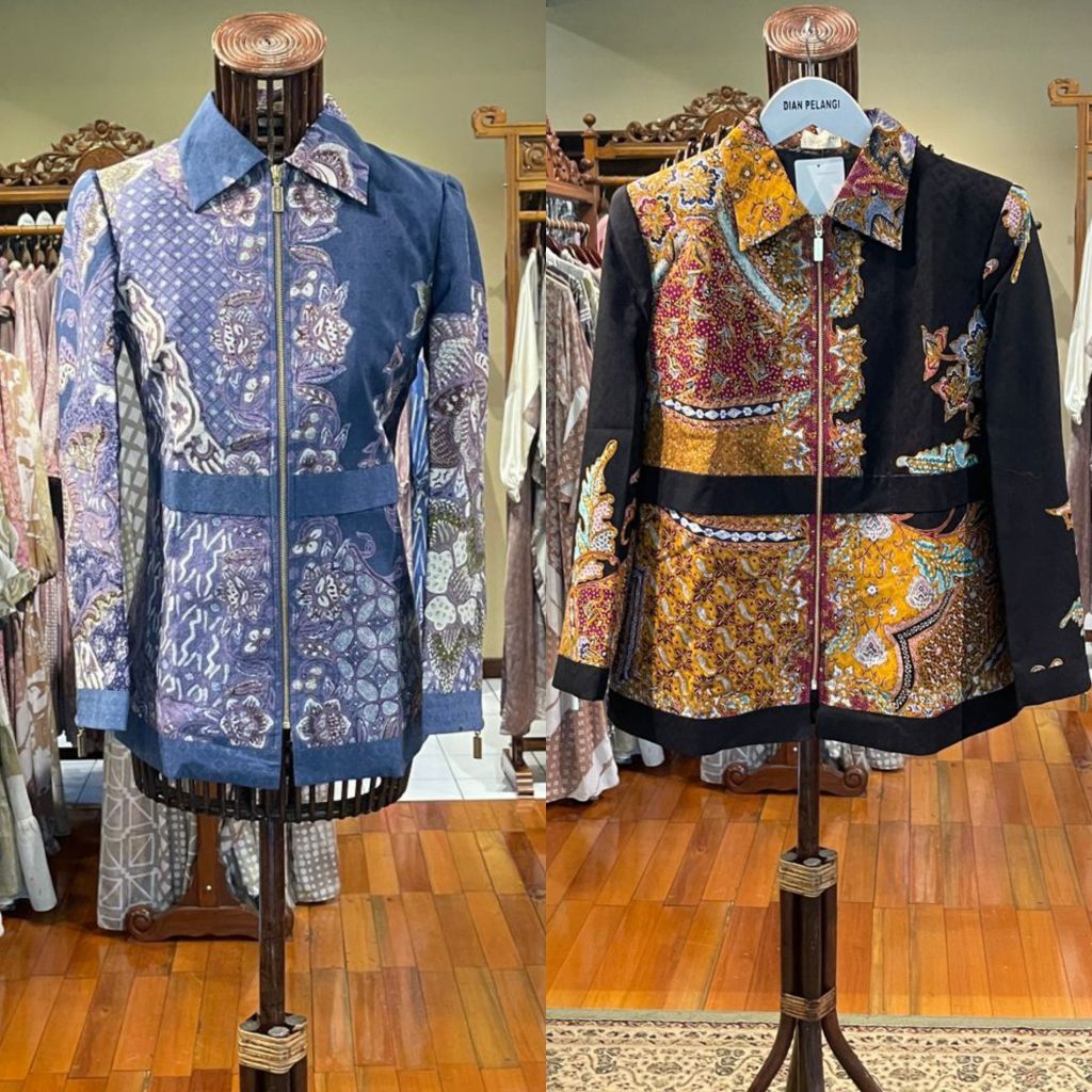 Meta Coat Viscos by Dian Pelangi LIMITED EDITION Outer Cardi Blazer Bolero Cardigan Batik Kerja Kant