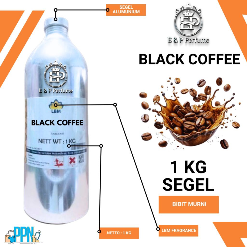Bibit Parfum by LBM Fragrance Oil - Black Coffee Kemasan 1 Kg Segel