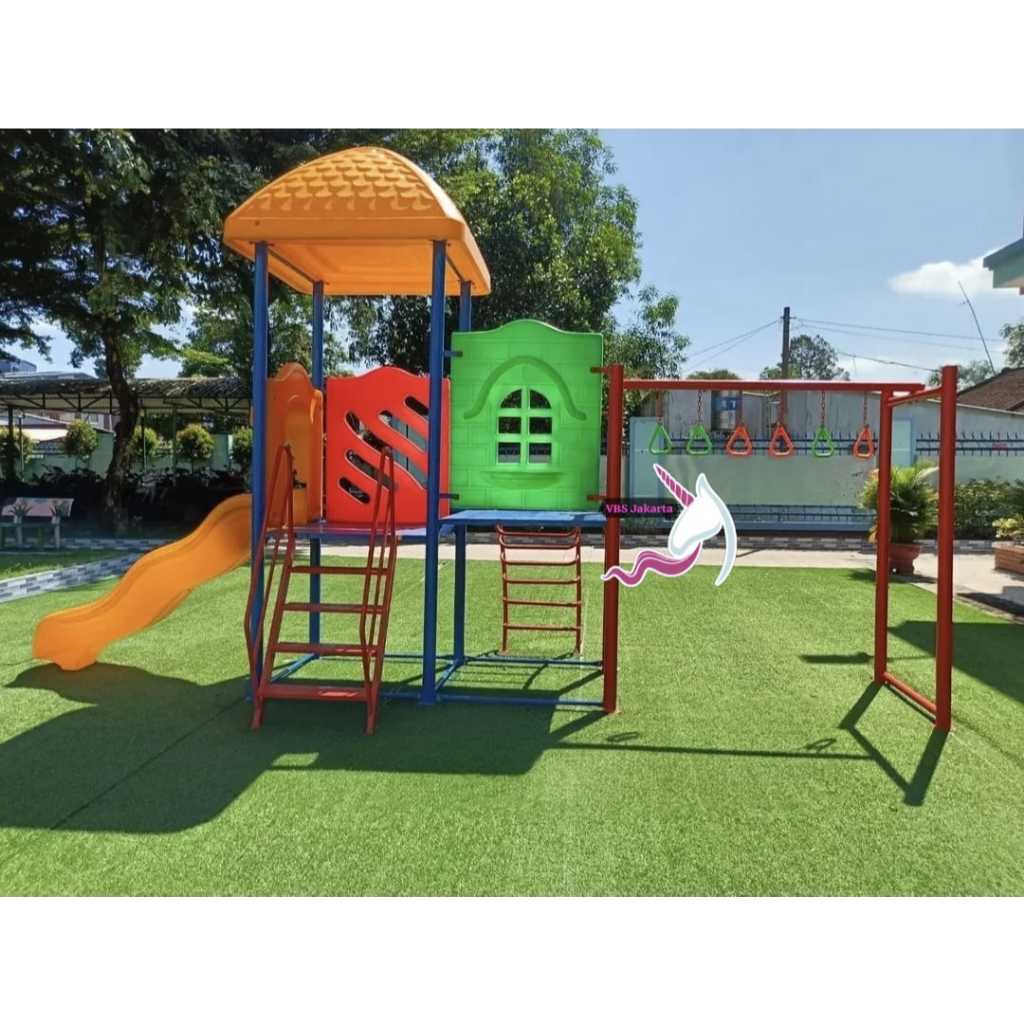 TERBARU PLAYGROUND TTAMAN BERMAIN INDOOR OUTDOOR HDPE GALVANIS BESI TAMAN KOMPLEK PERUMAHAN MALL WAH