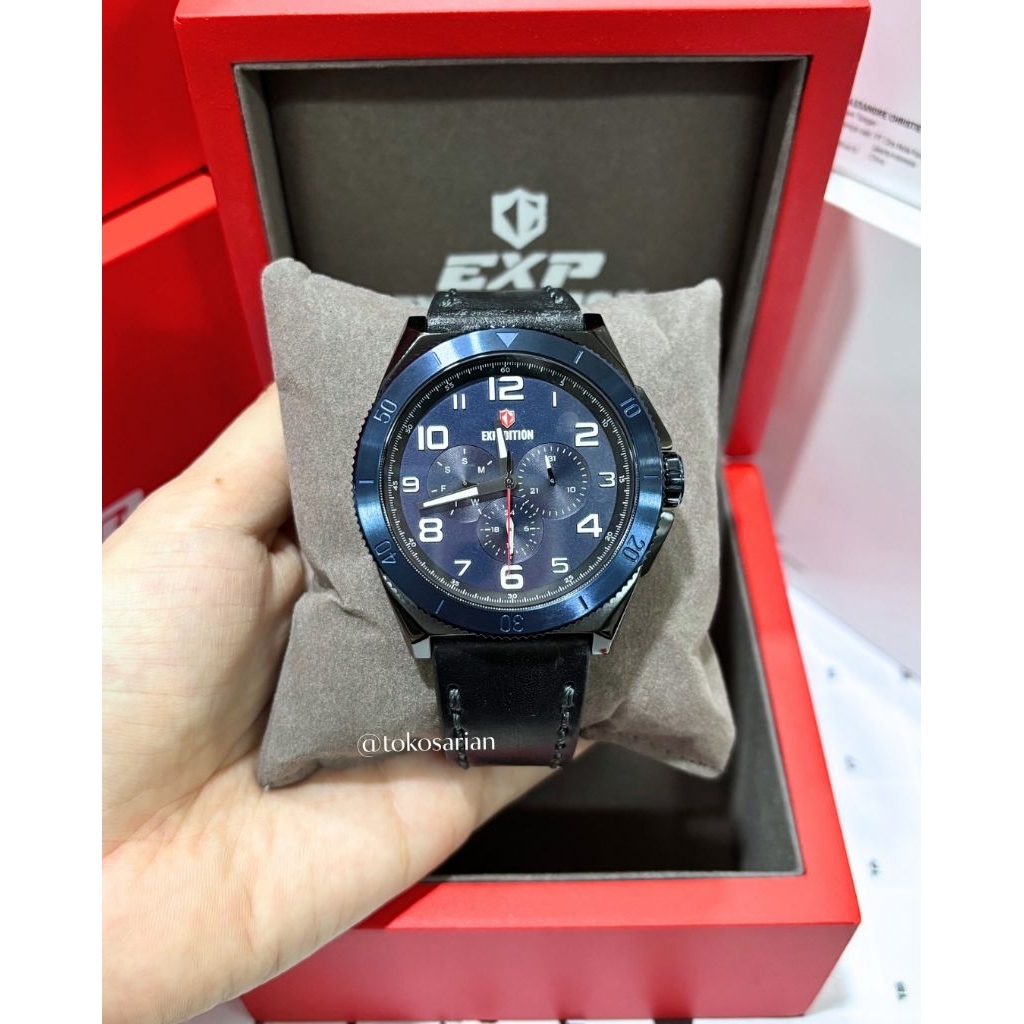 Expedition E6823M Original Bergaransi Jam Tangan Tali Kulit Pria