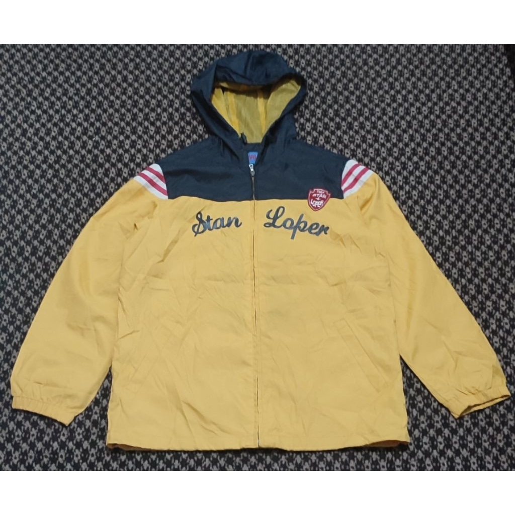 Jaket Sport Windbreaker Stand Loper Basic House Mustard