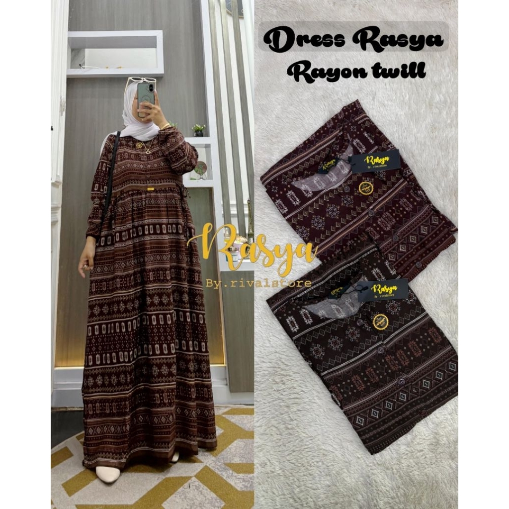 MIDI/DRESS RAYON PREMIUM MOTIF ETNIK RASYA