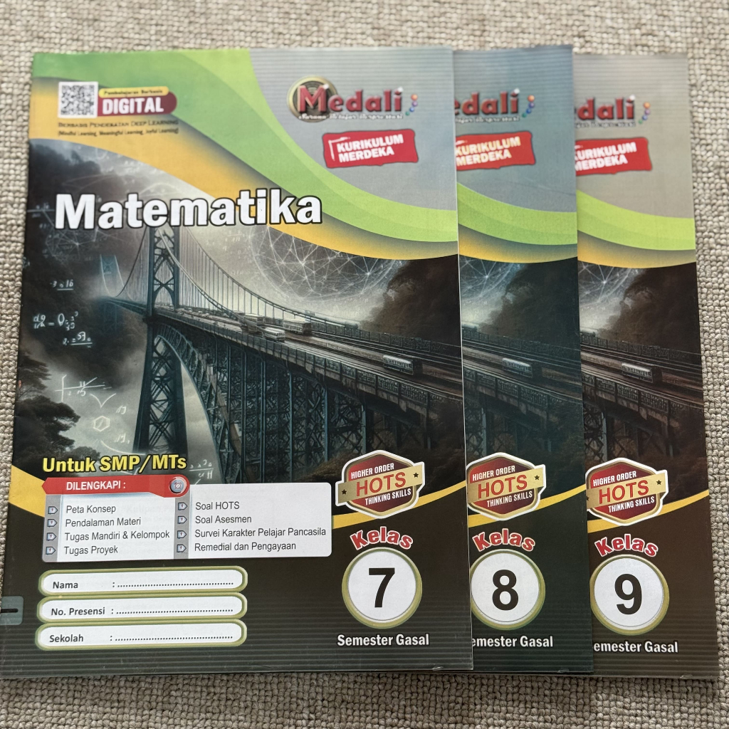 Buku LKS Matematika Kelas 7 - 12 SMP SMA Semester Gasal Kurikulum Merdeka