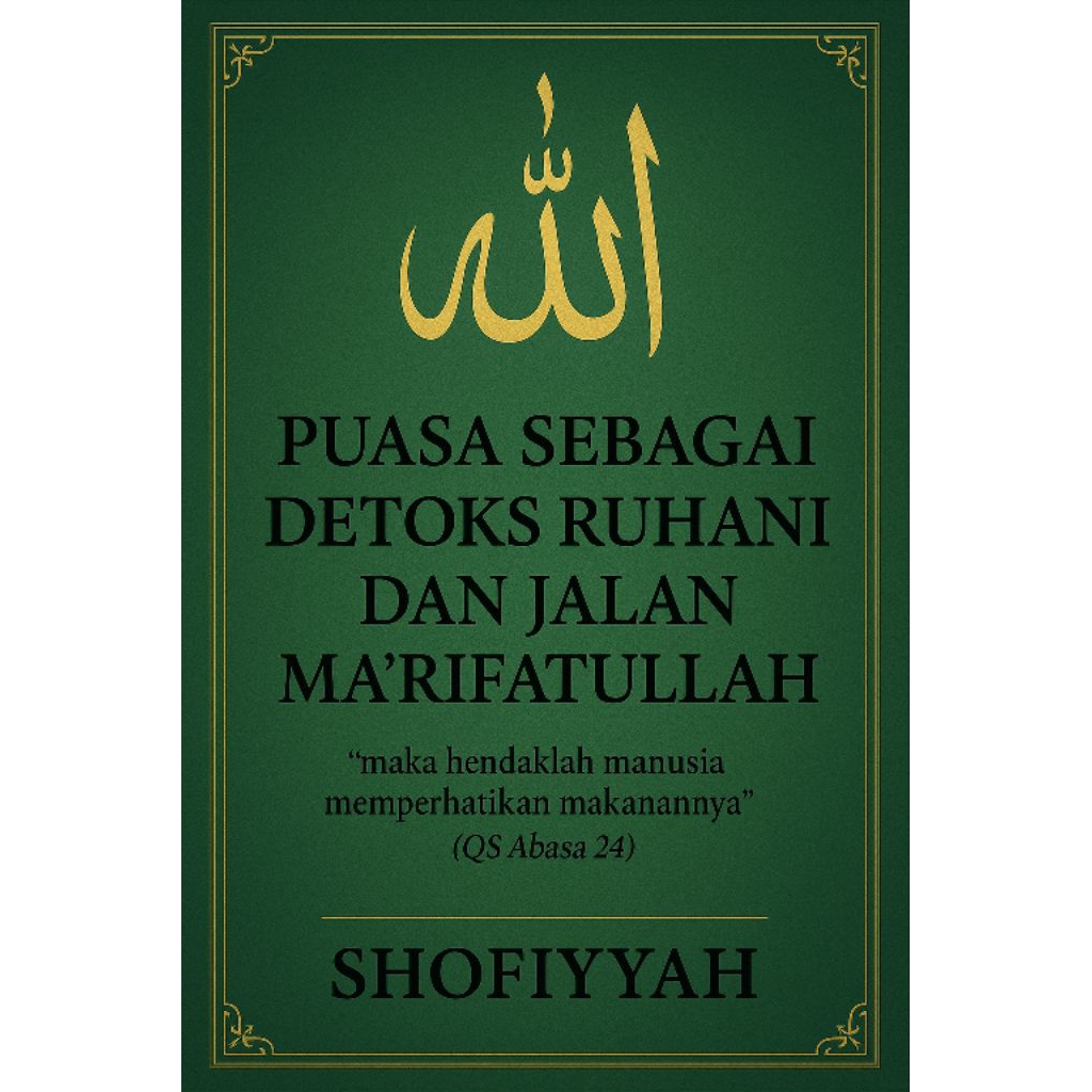 Puasa sebagai detoks Ruhani & Jalan Ma'rifatullah