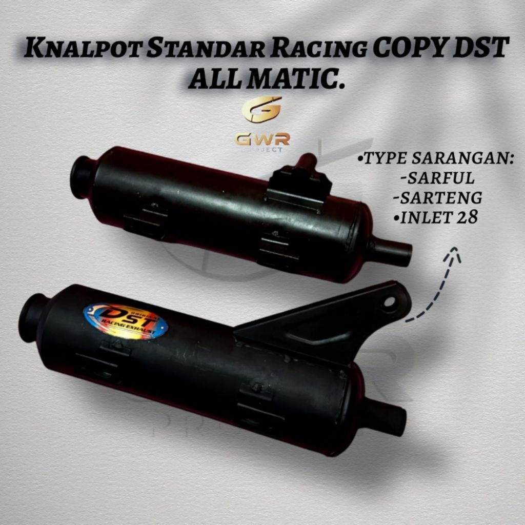Knalpot Standar Racing Copy DST Termurah Type Kinochi Al Matic Beat Vario Mio Scoopy Pcx 160