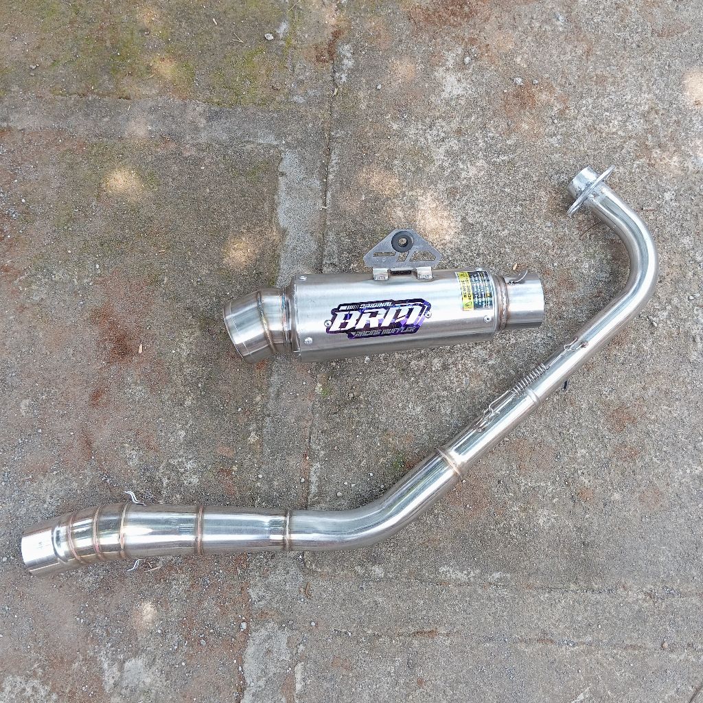 KNALPOT BRM KOMPETISI 20 TITANIUM INLET 50MM LEHER KOLONG GTX ROADRACE all bebek supra kph supra lam