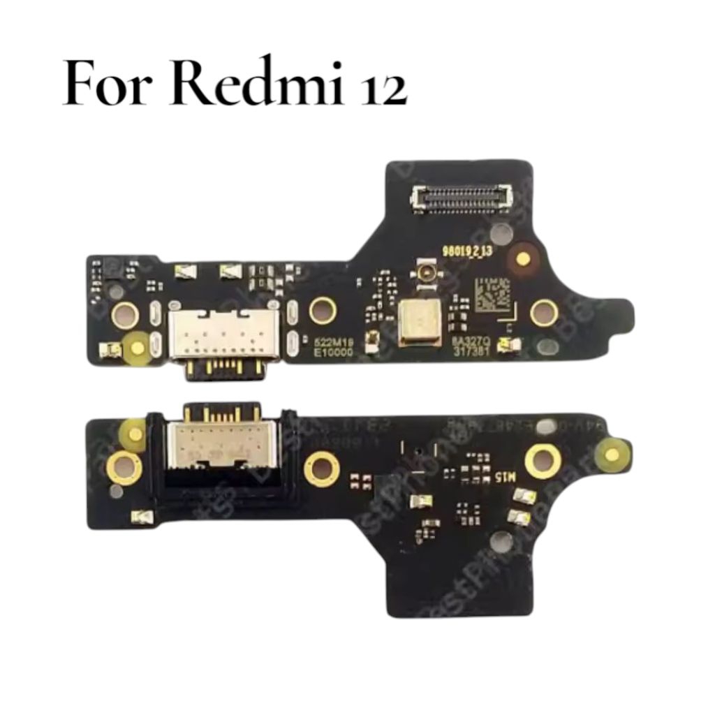 Board Konektor Charger+IC Xiaomi Redmi 12 Papan Connector Cas