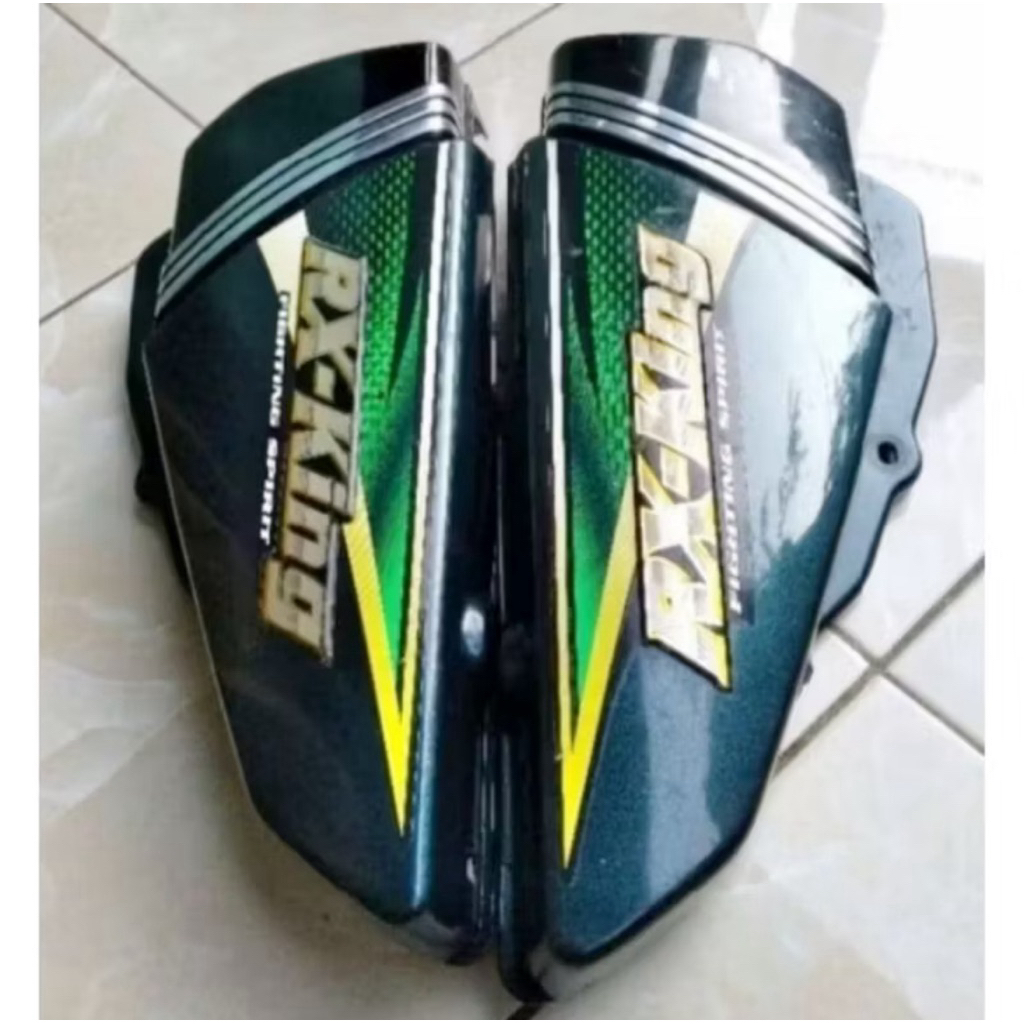 Box aki Rx king tepong rx king tutup aki rx king warna hitam list set strip th 2003 hijau+emblem