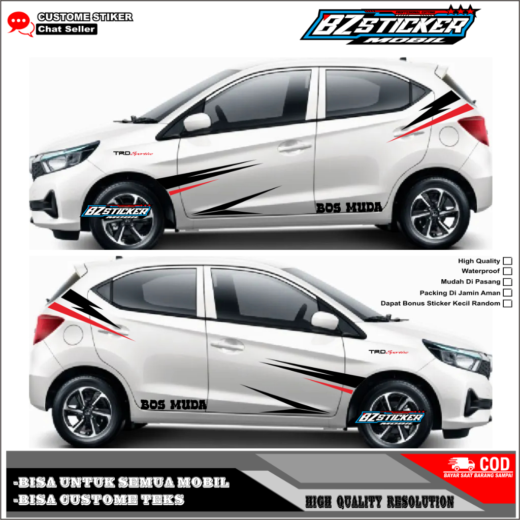 NEW STICKER BRIO STIKER BRIO STICKER MOBIL BRIO STICKER VARIASI MOBIL BRIO STICKER HONDA BRIO