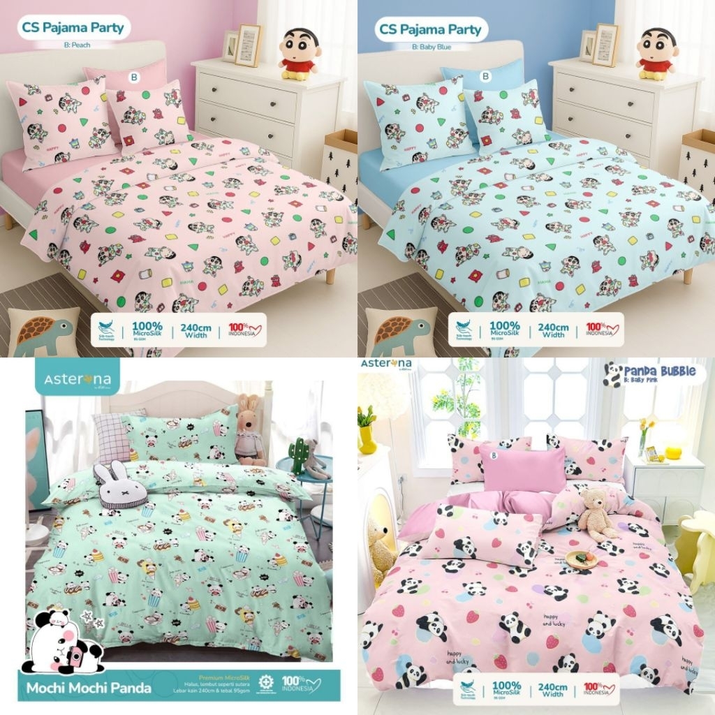 SPREI Mikrosilk motif panda & sinchan