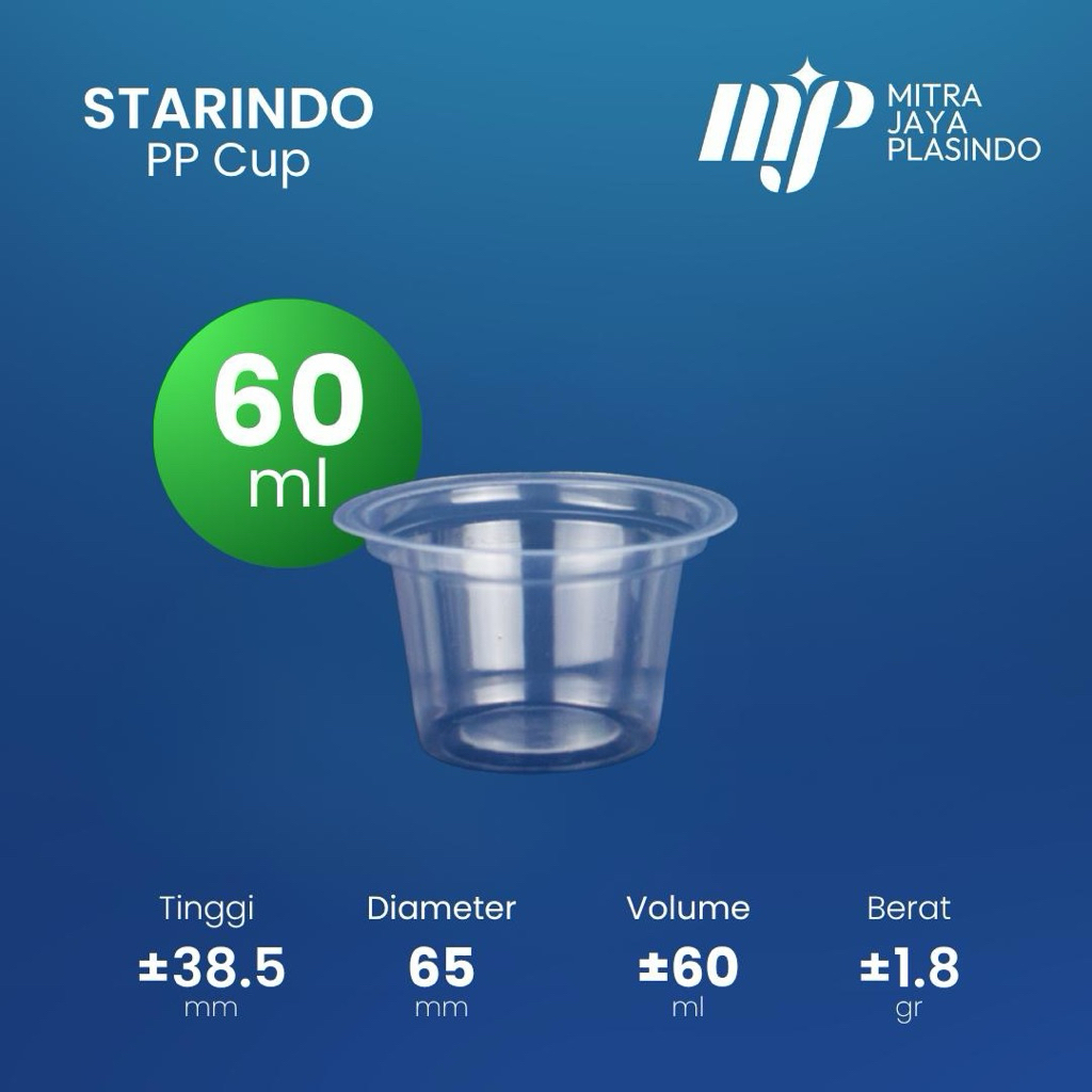 [ Isi 50 pcs ] CUP KECIL 60 ML, 90 ML, 100 ML warna bening, cup puding cup saos cup es krim cup mayo