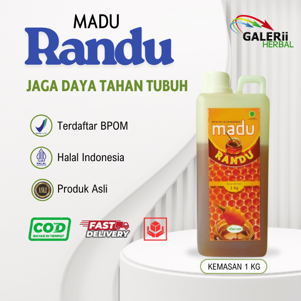 Madu Randu Murni Mabruuk 1 kg Madu Randu Mabruuk 100% Murni