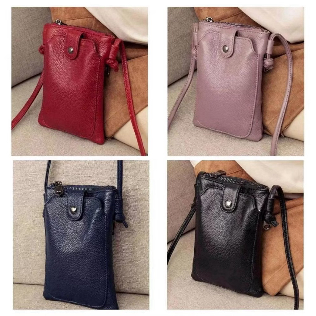 Tas Selempang Mini Kulit Wanita Tas Dompet hp Tas Import Korea Mini
