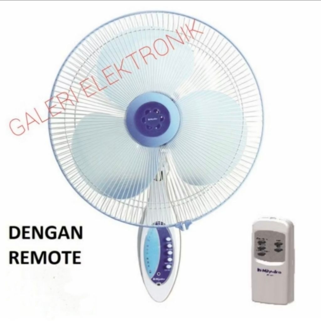 kipas angin dinding miyako 16in remote miyako 1689rc