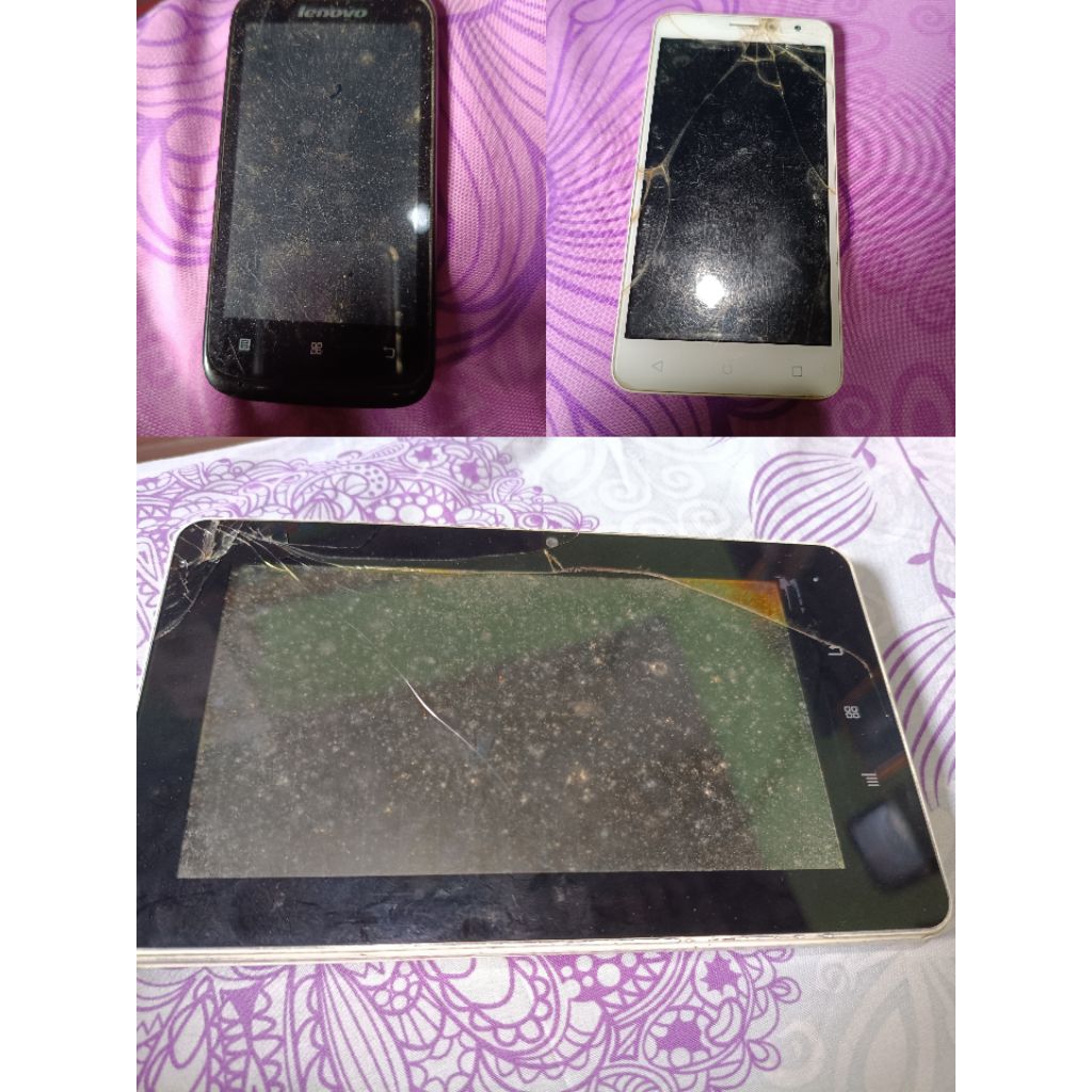 hp dan tablet second bekas advan lenovo mati dapat 3 pcs