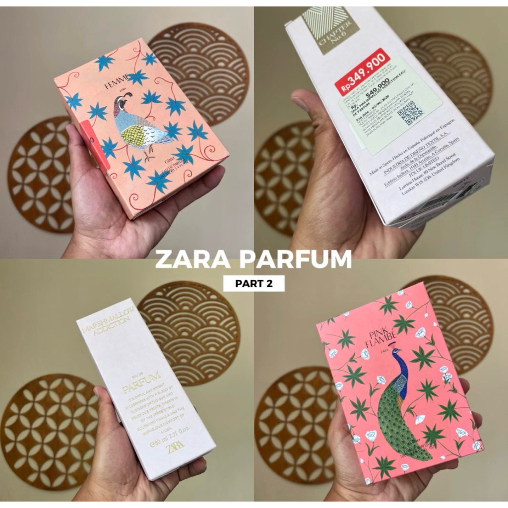 [Share In Jar] Zara Decant Parfum tobacco rich warm intense dark Gardenia Femme Wonder Rose Nuit Vio
