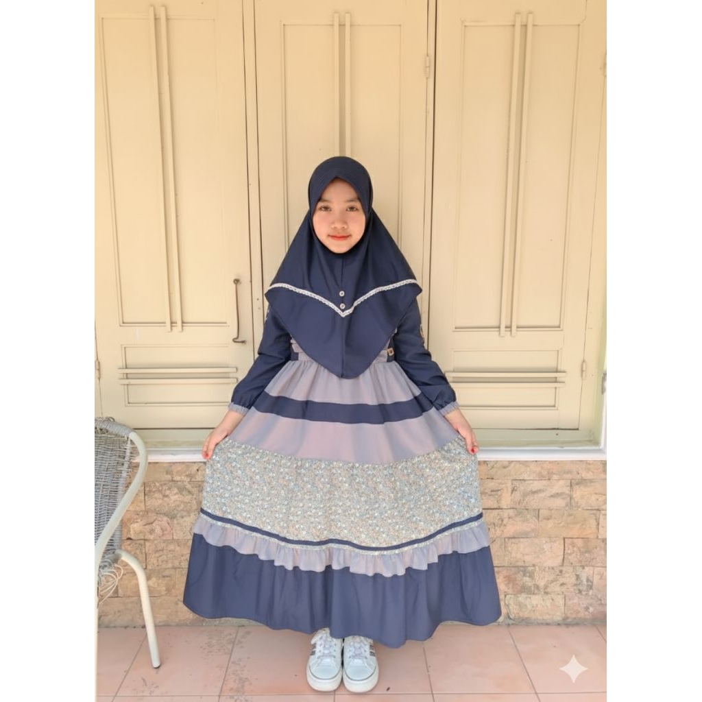 GAMIS ANAK IBEE KODE BG CANTIK SET HIJAB