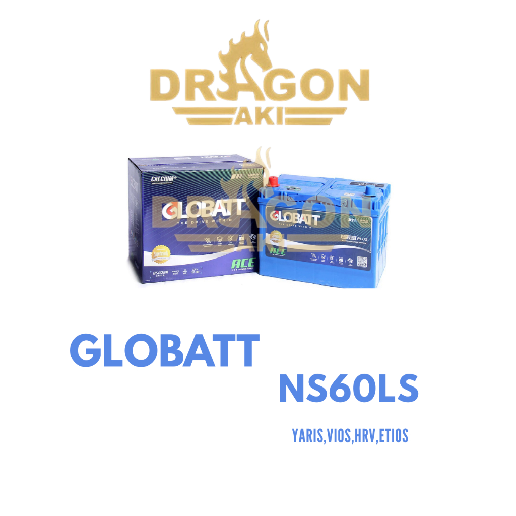 AKI MOBIL GLOBATT t NS60LS Aki Kering Untuk Crv, Yaris, Vios, Hrv, Etios
