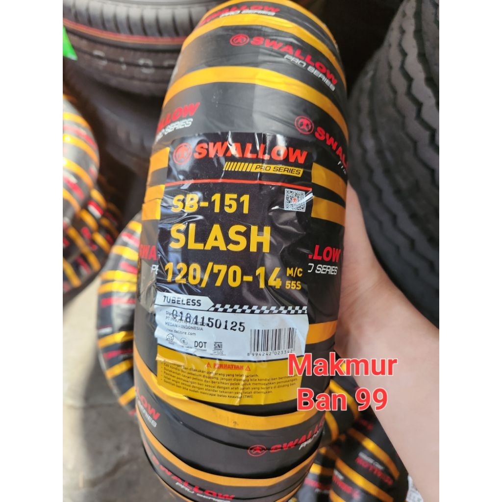 Ban Swallow 120/70-14 Slash SB-151 Tubeless Soft Compound