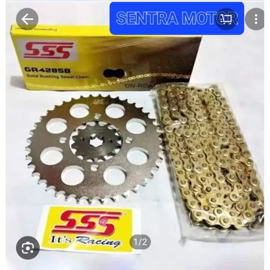 GEAR SET SSS CB 150 R-CBR 150 R-MEGA PRO-VERSA-CBR LOKAL-CBR FACELIFT K45 K46 ukuran 428 rante 428 s
