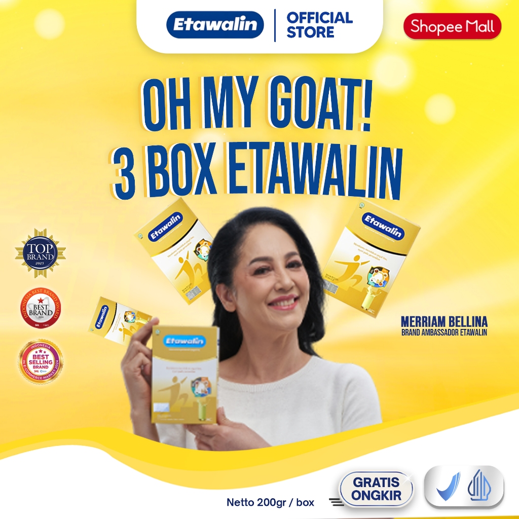 Susu Kambing Etawalin 3 Box Untuk Semua Usia GRATIS Etawalin Sachet 1 Box