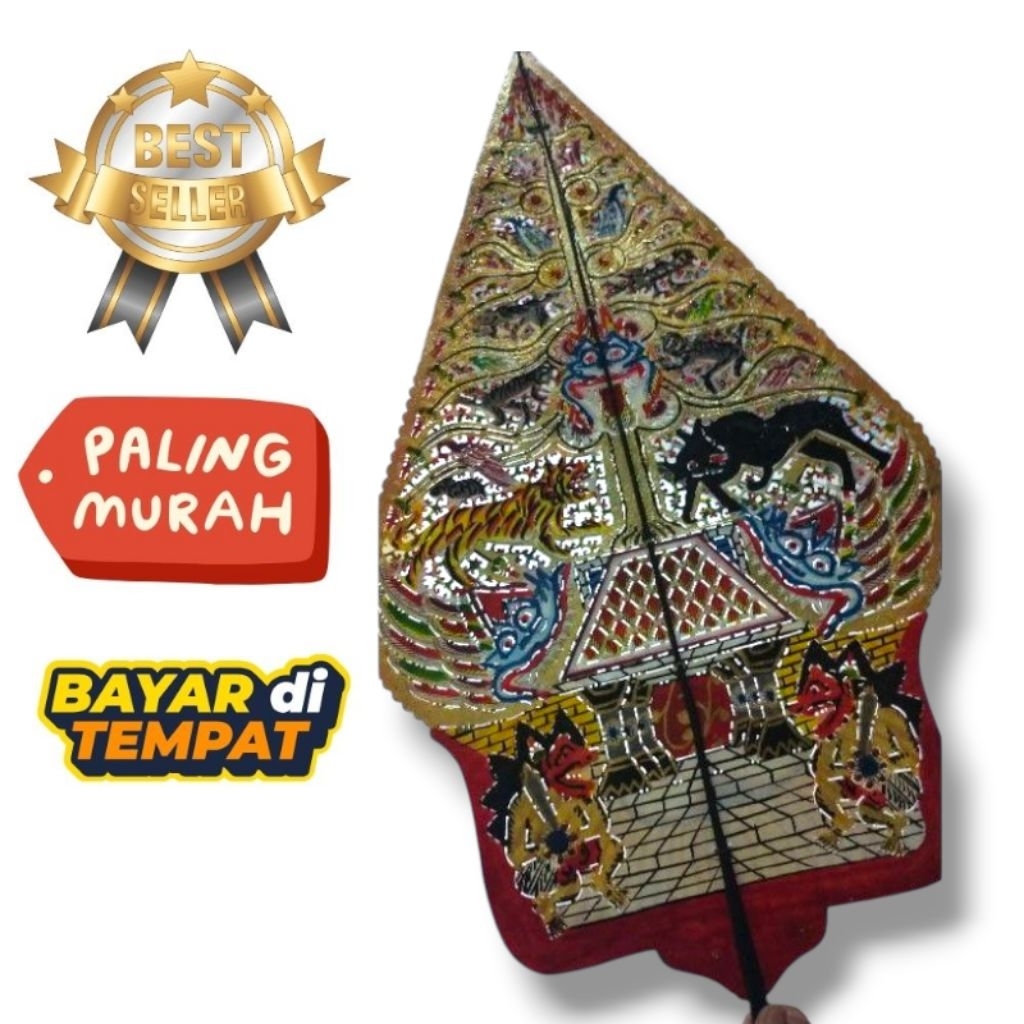 wayang gunungan 60cm/ wayang kulit sapi tebal standar dalang